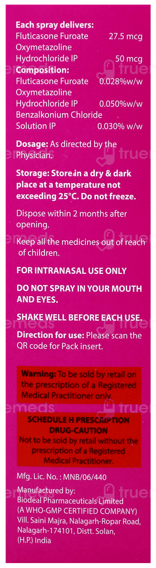Fluticatone Oxy Nasal Spray 7Gm